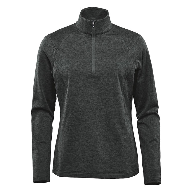 Black Heather - Front - Stormtech Womens-Ladies Treeline Heather Fleece Top