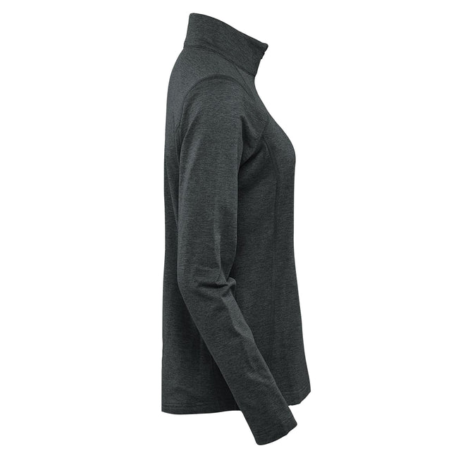 Black Heather - Side - Stormtech Womens-Ladies Treeline Heather Fleece Top