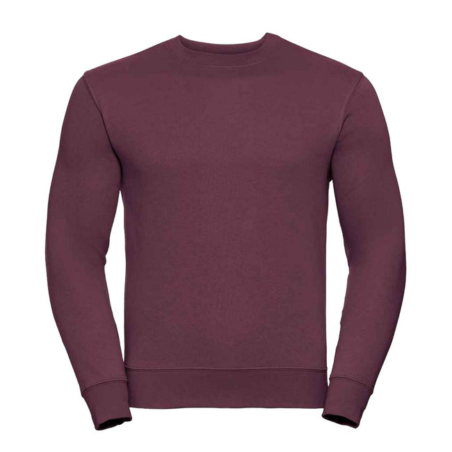 Burgundy - Front - Russell Mens Authentic Sweatshirt