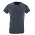 Heather Denim - Front - SOLS Mens Regent Slim Fit Short Sleeve T-Shirt
