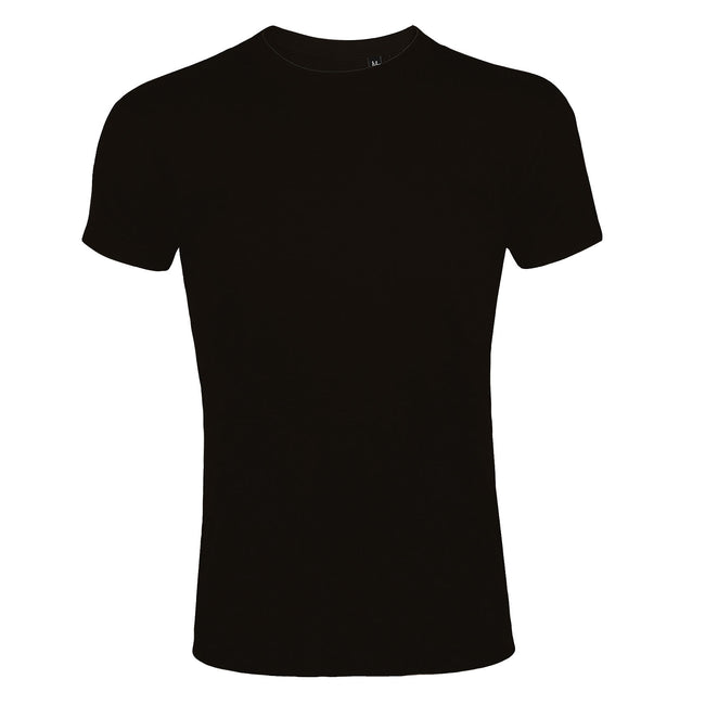 Deep Black - Front - SOLS Mens Imperial Slim Fit Short Sleeve T-Shirt