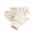 Almond - Front - Beechfield Cosy Cuffed Marl Ribbed Winter Gloves