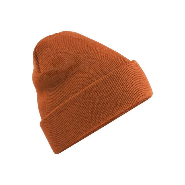 Pumpkin - Front - Beechfield Original Cuffed Beanie