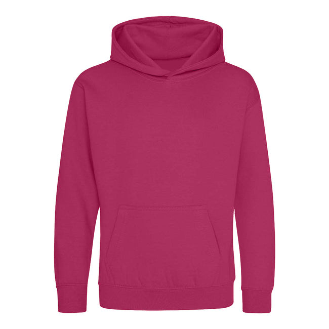 Hot Pink - Front - Awdis Childrens-Kids Hoodie