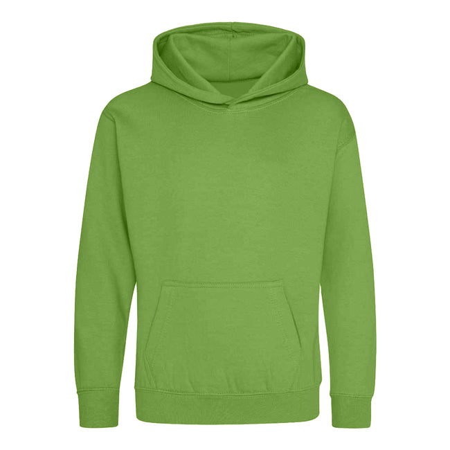 Lime Green - Front - Awdis Childrens-Kids Hoodie