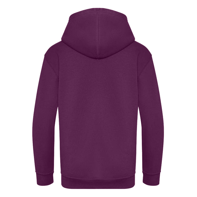 Plum - Back - Awdis Childrens-Kids Hoodie