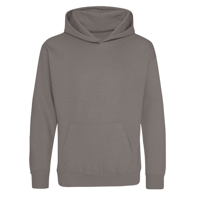 Platinum Grey - Front - Awdis Childrens-Kids Hoodie