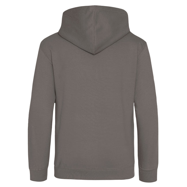 Platinum Grey - Back - Awdis Childrens-Kids Hoodie