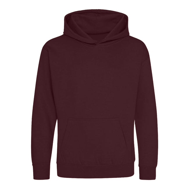 Burgundy - Front - Awdis Childrens-Kids Hoodie