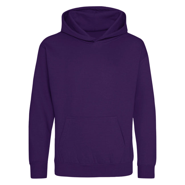 Purple - Front - Awdis Childrens-Kids Hoodie