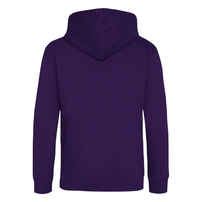 Purple - Back - Awdis Childrens-Kids Hoodie