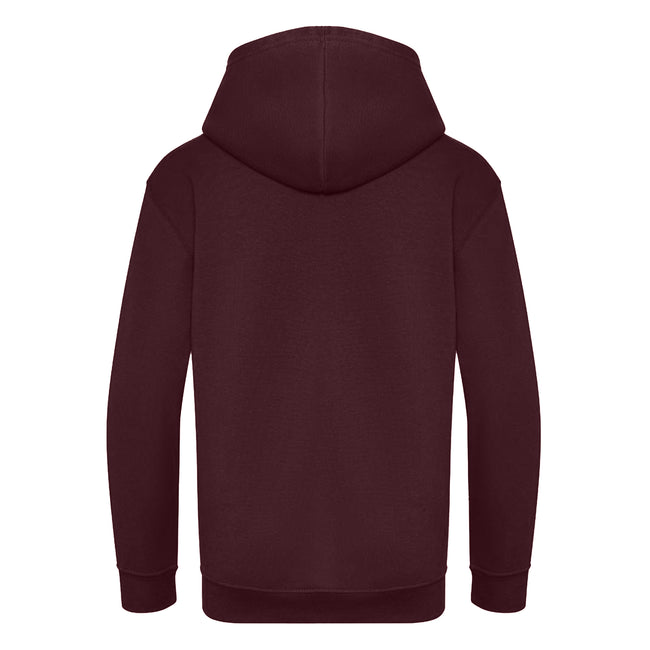 Burgundy - Back - Awdis Childrens-Kids Hoodie