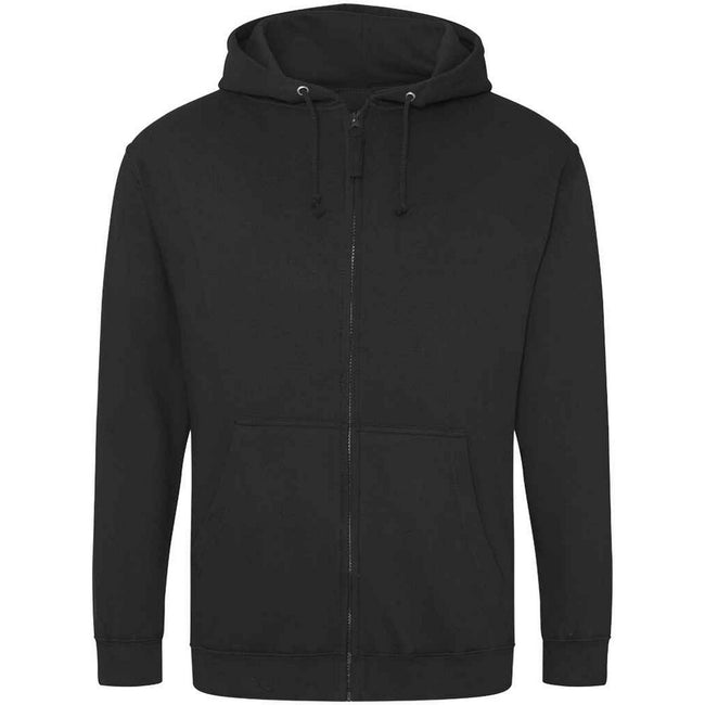 Jet Black - Front - Awdis Mens Full Zip Hoodie