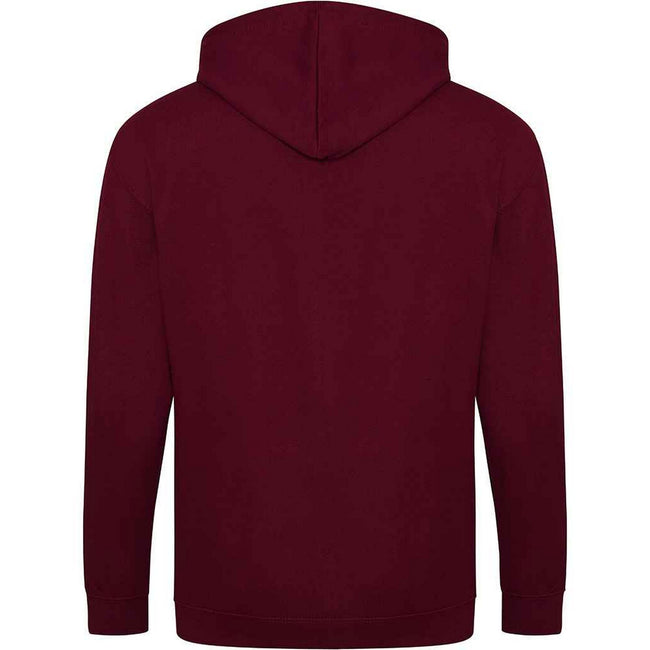 Burgundy - Back - Awdis Mens Full Zip Hoodie