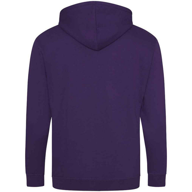 Purple - Back - Awdis Mens Full Zip Hoodie