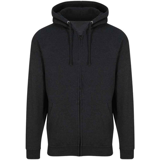 Black Smoke - Front - Awdis Mens Full Zip Hoodie