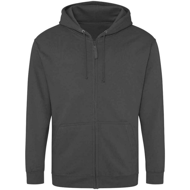 Steel Grey - Front - Awdis Mens Full Zip Hoodie