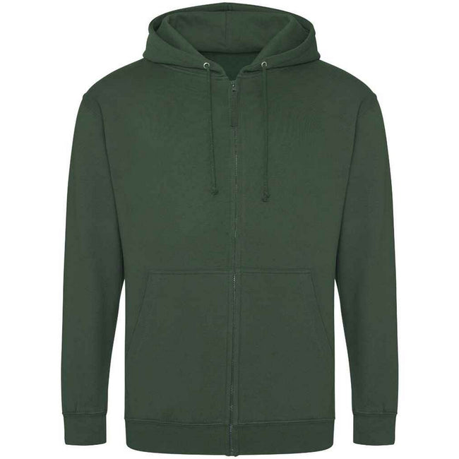 Bottle Green - Front - Awdis Mens Full Zip Hoodie