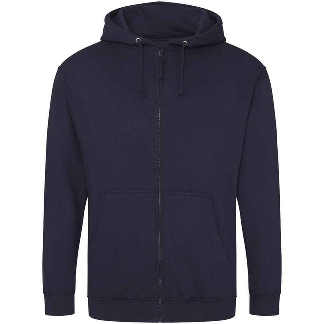 New French Navy - Front - Awdis Mens Full Zip Hoodie