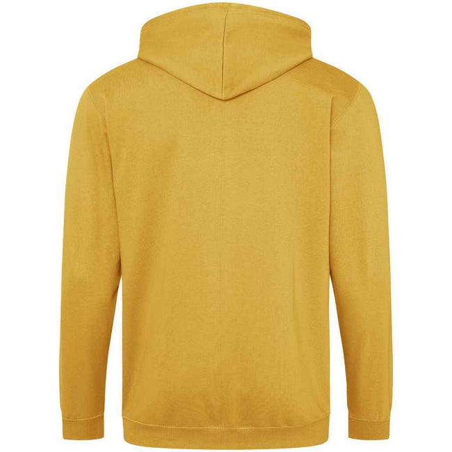 Mustard - Back - Awdis Mens Full Zip Hoodie