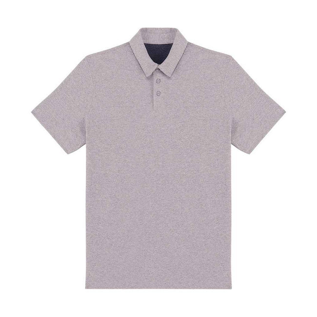 Oxford Grey - Front - Native Spirit Mens Recycled Polo Shirt