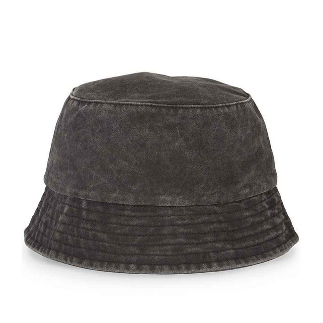 Black - Front - Native Spirit Unisex Adult Faded Bucket Hat