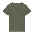 Khaki - Front - Native Spirit Womens-Ladies Faded Washed T-Shirt