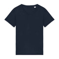 Navy Blue - Front - Native Spirit Womens-Ladies Faded Washed T-Shirt