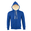 Royal Blue - Front - SOLS Sherpa Unisex Zip-Up Hooded Sweatshirt - Hoodie