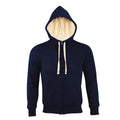 French Navy - Front - SOLS Sherpa Unisex Zip-Up Hooded Sweatshirt - Hoodie