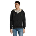 Black - Back - SOLS Sherpa Unisex Zip-Up Hooded Sweatshirt - Hoodie