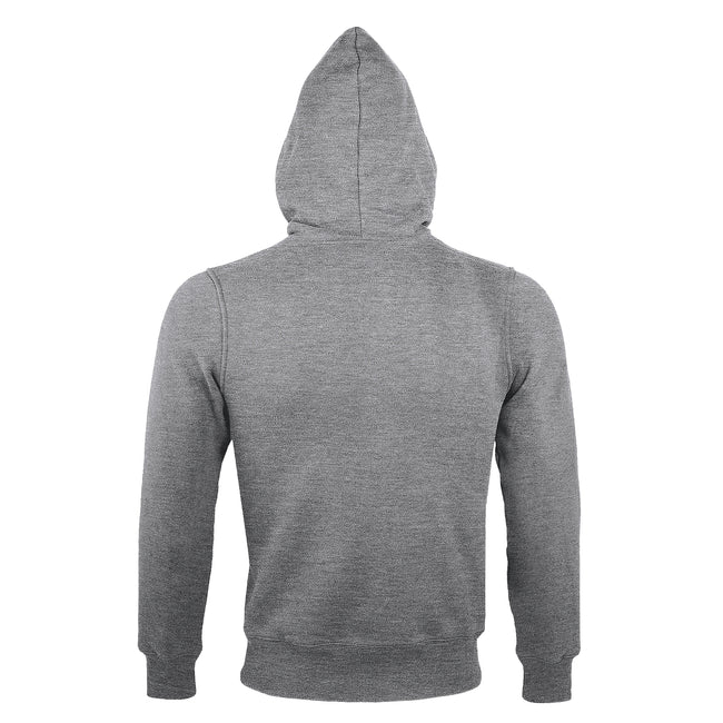 Grey Marl - Back - SOLS Sherpa Unisex Zip-Up Hooded Sweatshirt - Hoodie