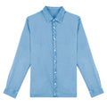 Cool Blue - Front - Native Spirit Mens Washed Long-Sleeved Shirt