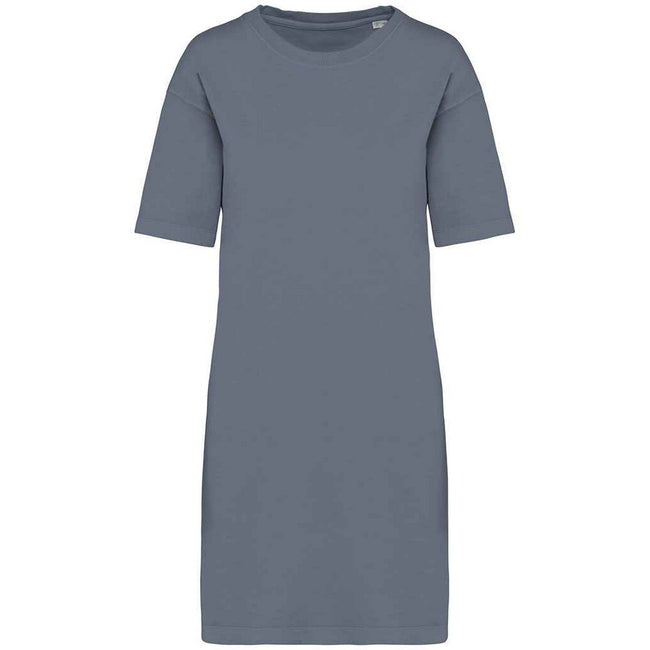 Mineral Grey - Front - Native Spirit Womens-Ladies T-Shirt Dress