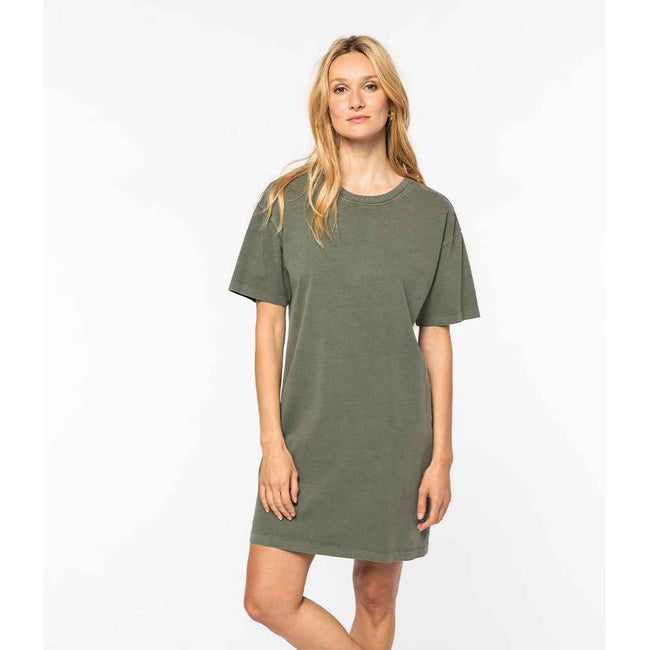 Organic Khaki - Side - Native Spirit Womens-Ladies T-Shirt Dress