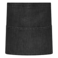 Grey Denim - Front - Brand Lab Unisex Adult Denim Short Apron