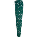 Bottle Green-White - Back - SF Unisex Adult Snowflake Cuffed Lounge Pants