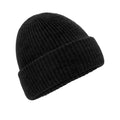 Black - Front - Beechfield Cosy Ribbed Marl Beanie