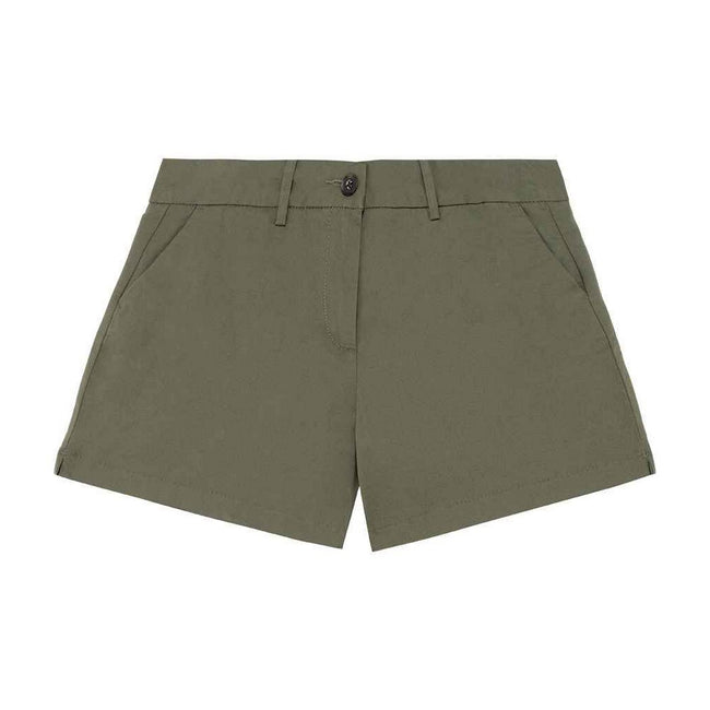 Khaki - Front - Native Spirit Womens-Ladies Casual Shorts