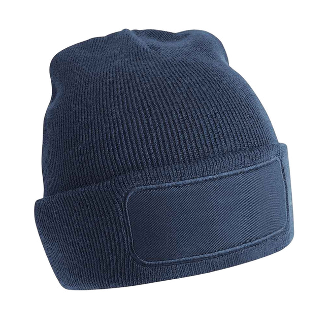 French Navy - Front - Beechfield Unisex Adult Patch Beanie