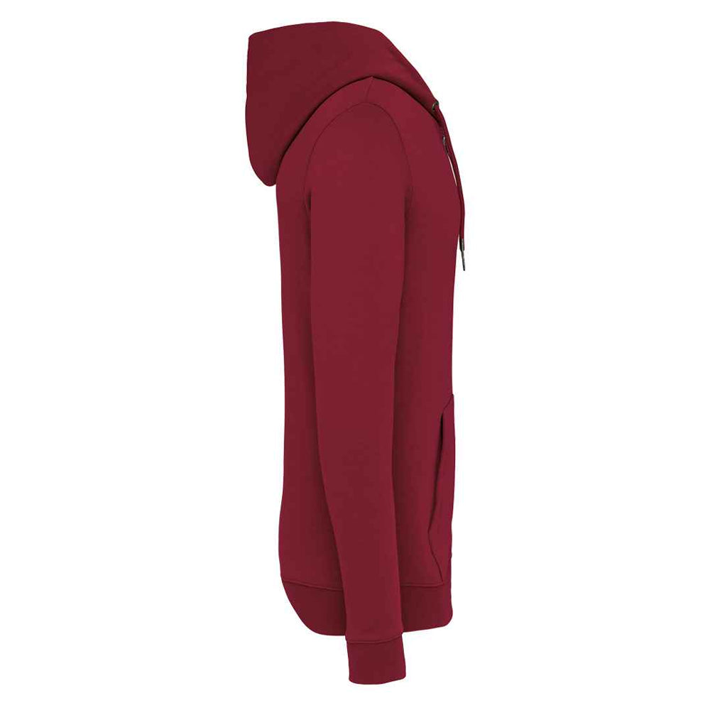 Hibiscus Red - Side - Native Spirit Unisex Adult Full Zip Hoodie