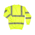Fluorescent Yellow - Front - Warrior Mens High-Vis Sweatshirt