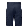 Navy - Back - Premier Mens Cargo Shorts