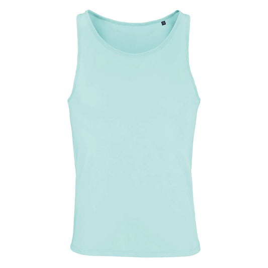 Arctic Blue - Front - SOLS Unisex Adult Crusader Organic Cotton Tank Top