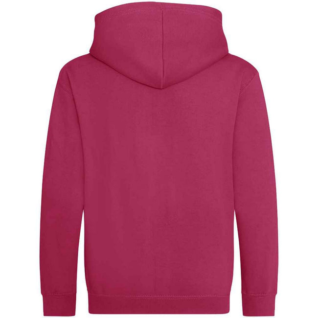 Hot Pink - Front - AWDis Cool Childrens-Kids Zoodie Full Zip Hoodie