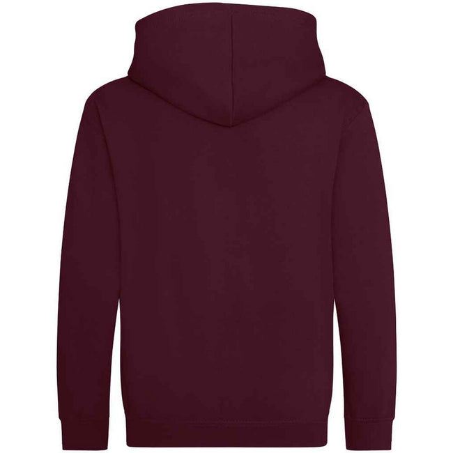 Burgundy - Front - AWDis Cool Childrens-Kids Zoodie Full Zip Hoodie