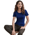 Navy - Front - Tee Jays Womens-Ladies Stretch T-Shirt