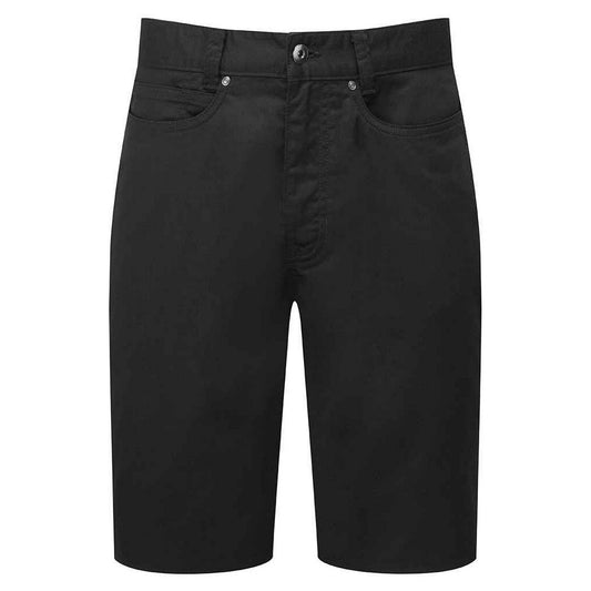 Black - Front - Premier Mens Performance Chino Casual Shorts