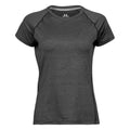 Black Melange - Front - Tee Jays Womens-Ladies CoolDry T-Shirt