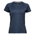 Navy Melange - Front - Tee Jays Womens-Ladies CoolDry T-Shirt